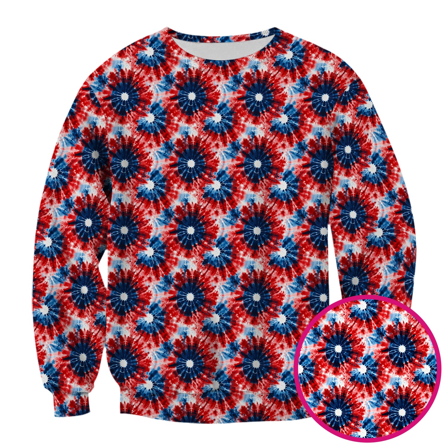 Festive Nurse Tie Dye Firework Burst Pattern Scrub Top, Breathable Fabrics Nursing Uniform