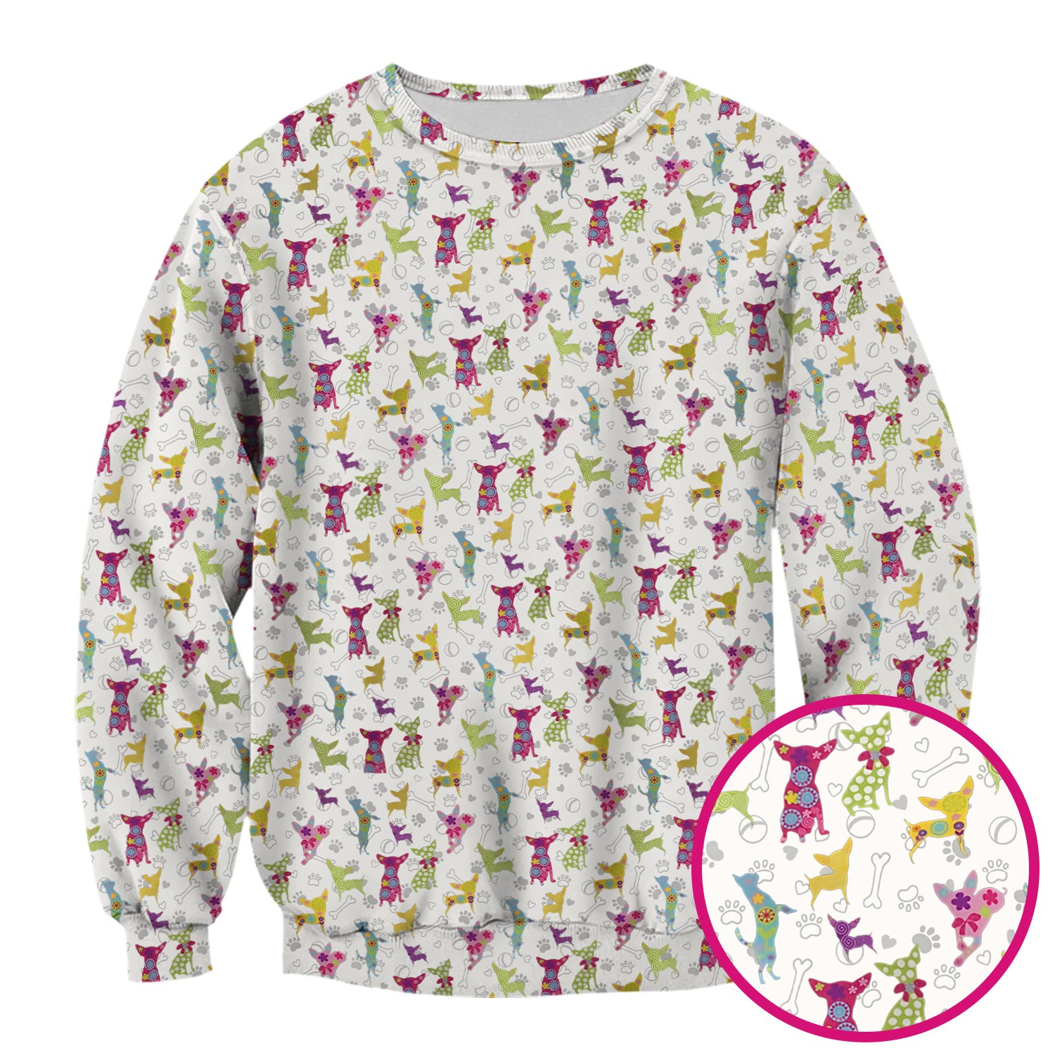 Colorful Playful Dog Print Nurse Scrub Top, Comfortable Scrubs for Nurses