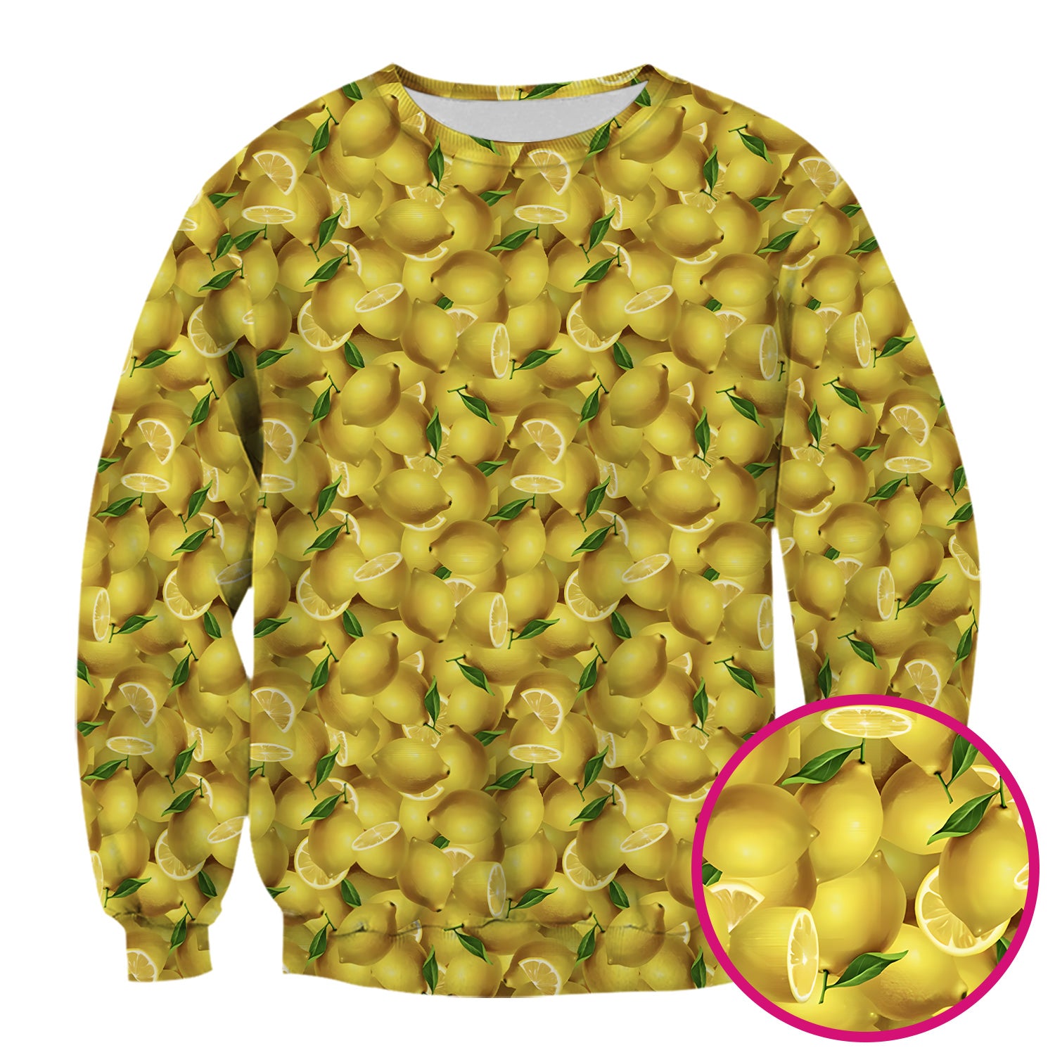 Fresh Lemon Fruit Pattern Scrubs Top, Comfortable Scrubs for Nurses