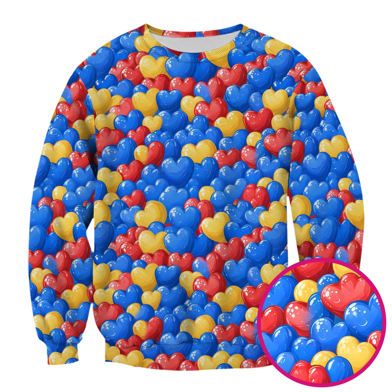 Colorful Autism Heart Pattern Scrub Top, Comfortable Scrubs for Nurses