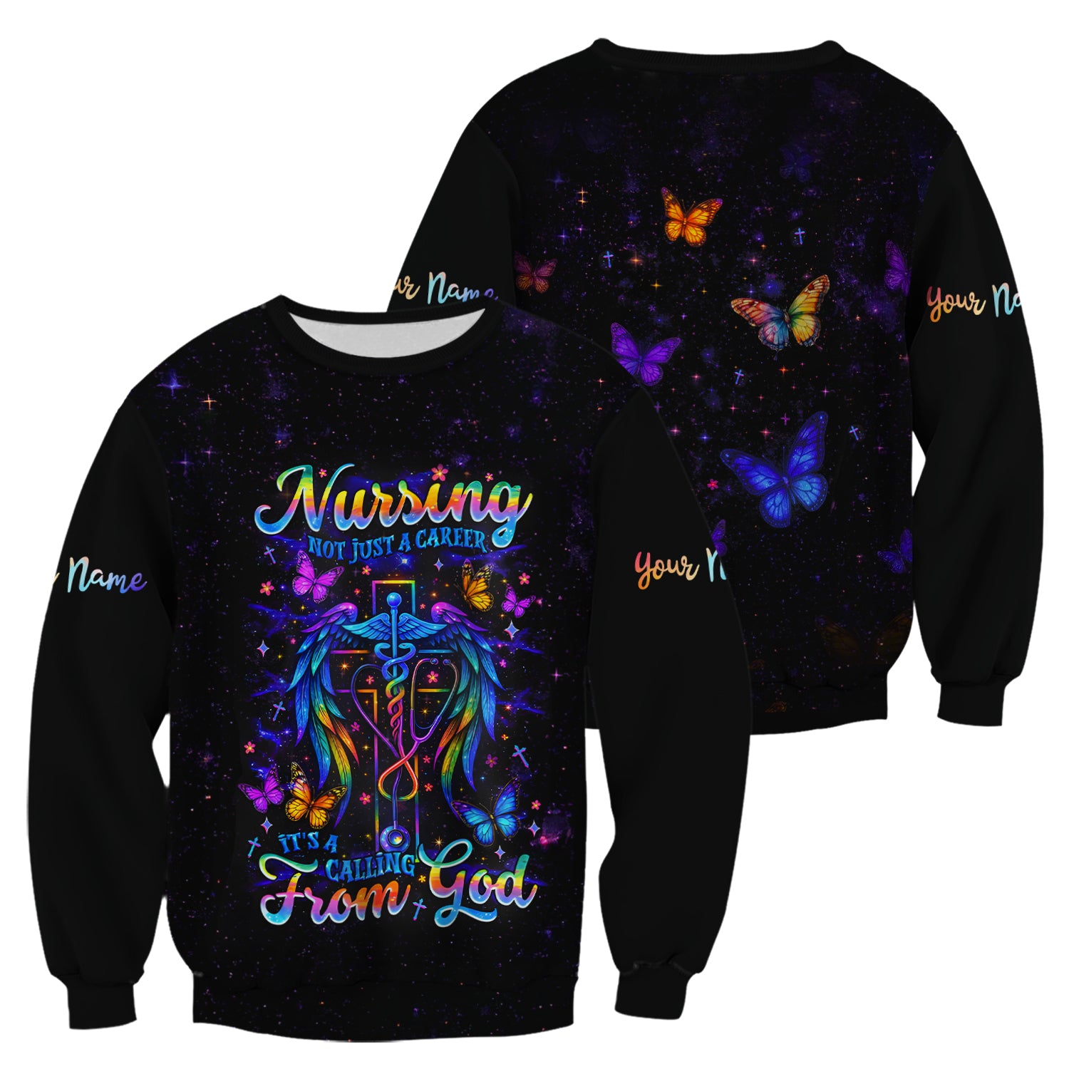 Personalized Christian Nurse Shirt - Nursing Is A Calling From God Design - Gift for Women RN LPN & Healthcare Workers