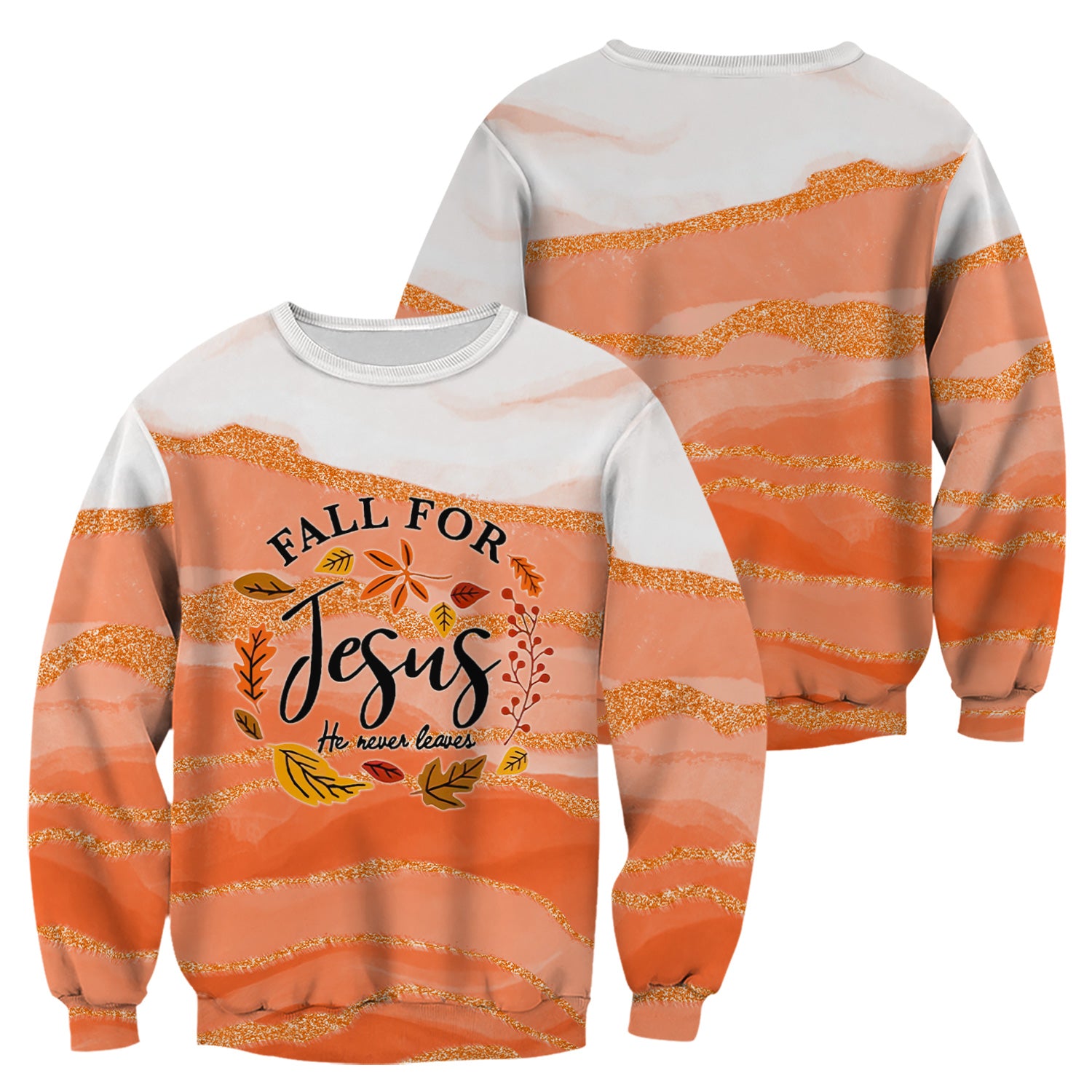 Christian Nurse Fall Scrub - Fall for Jesus He Never Leaves Shirt - Gift for Women RN LPN CNA