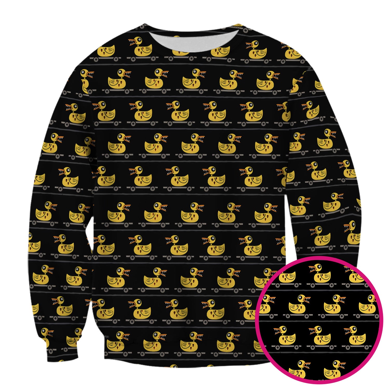 Spooky Rubber Duck Scrub Top, Cute Creepy Halloween Nursing Uniform
