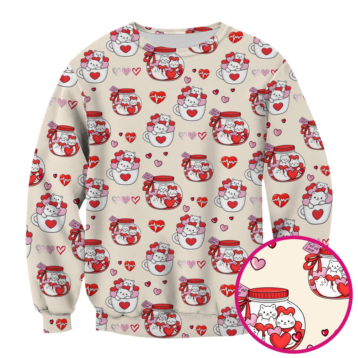 Cute Cat Valentine Nurse Scrub Top, Comfortable Scrubs for Nurses