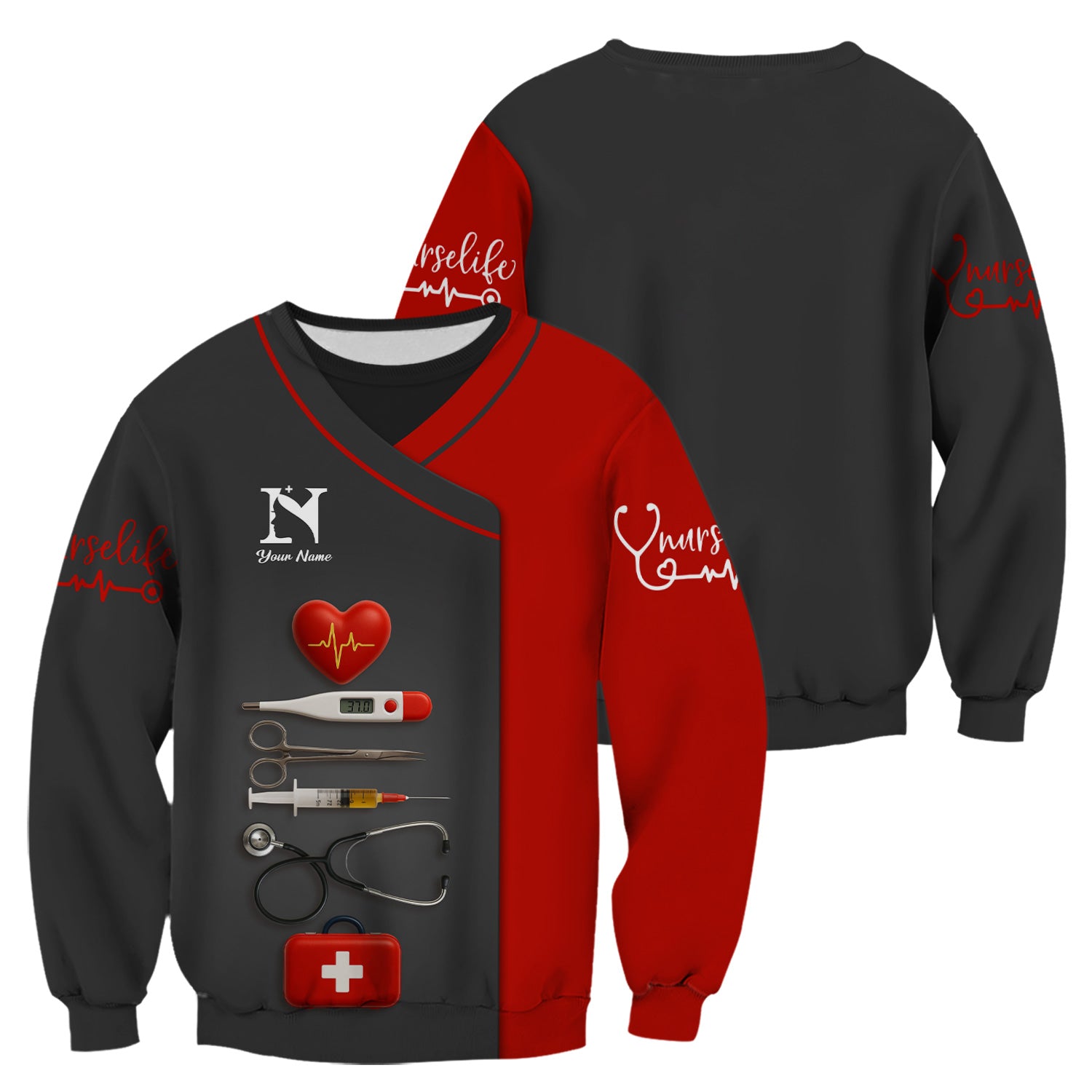 Personalized Nurse Shirt - Nursing Graphic Tees for Women - Gifts For Healthcare Workers