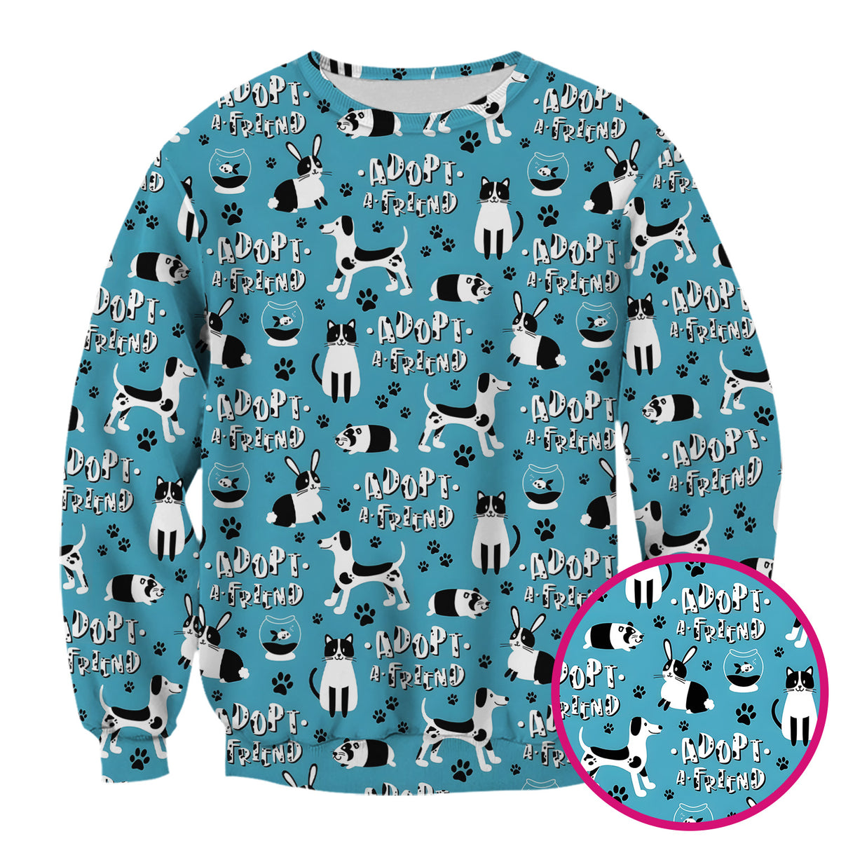 Cute Adopt A Friend Pet Pattern Scrub Top, Comfortable Scrubs for Nurses