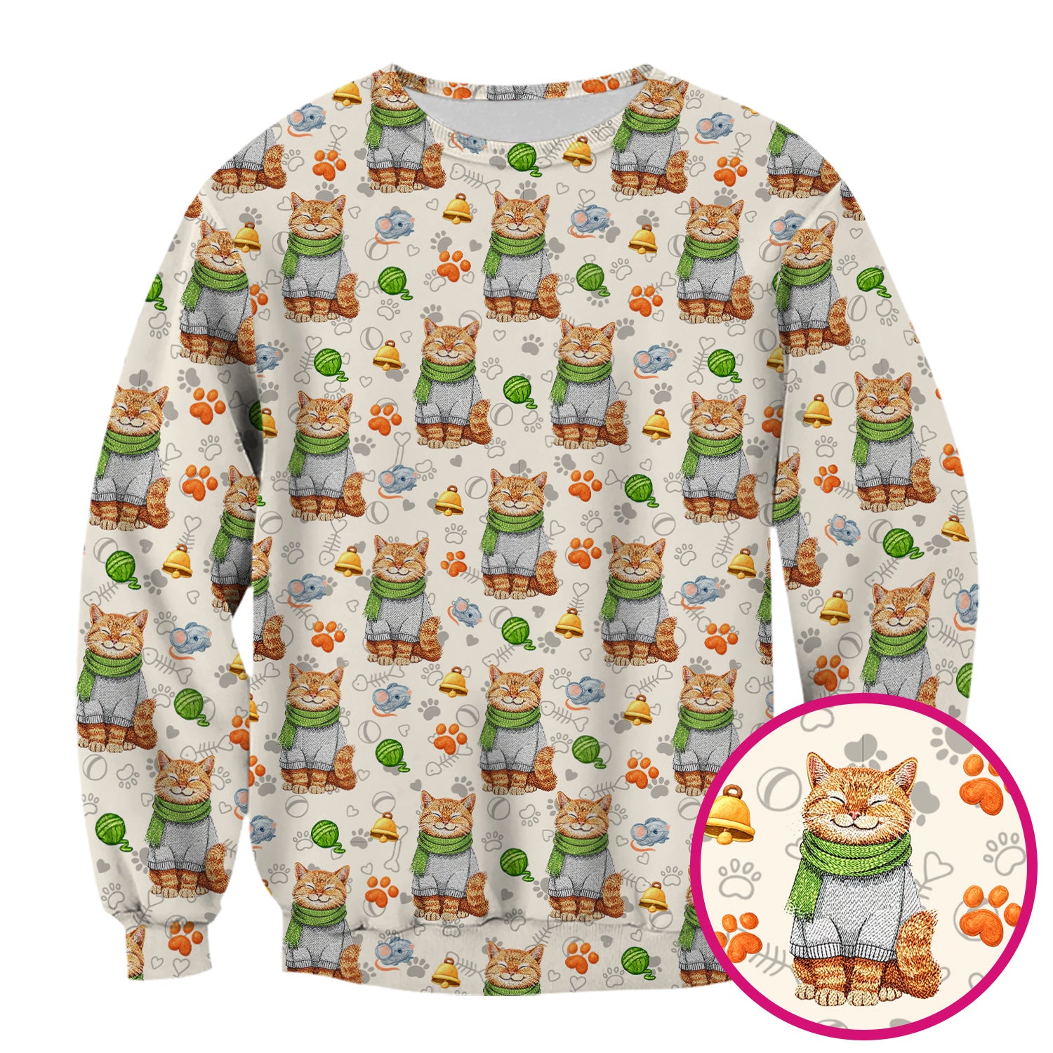 Adorable Cat Lover Nurse Scrub Top, Cute Cat Medical Pattern Shirt, Breathable Fabrics Nursing Uniform