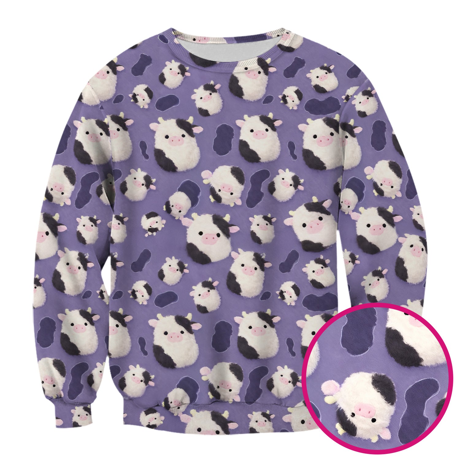 Cute Cartoon Pig Pattern Scrubs Top, Comfortable Scrubs for Nurses