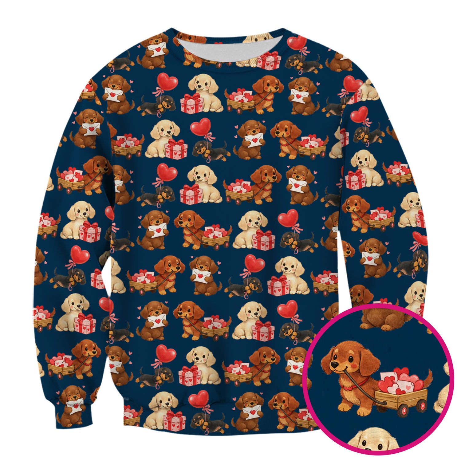 Cute Dachshund Nurse Scrub Top For Nurses, Wiener Dog Pattern Nurse Shirt, Breathable Fabrics Nursing Uniform