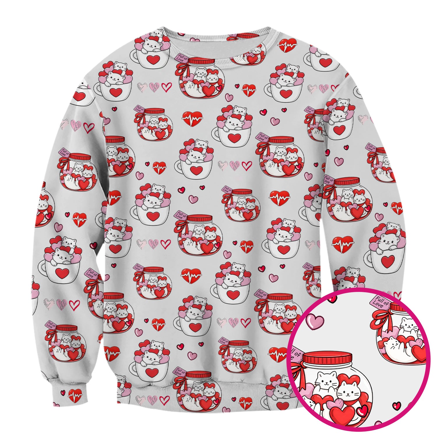 Cute Cat Valentine Nurse Scrub Top, Comfortable Scrubs for Nurses