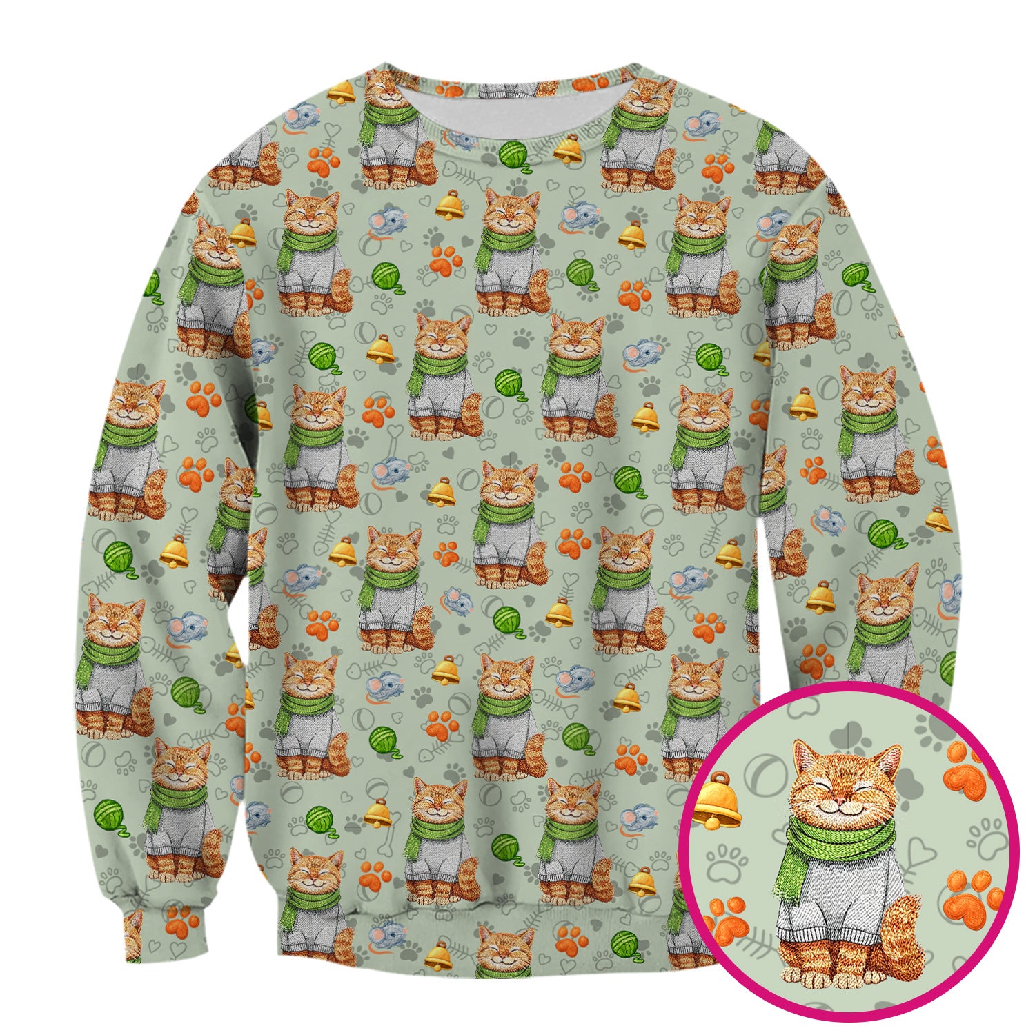 Adorable Cat Lover Nurse Scrub Top, Cute Cat Medical Pattern Shirt, Breathable Fabrics Nursing Uniform