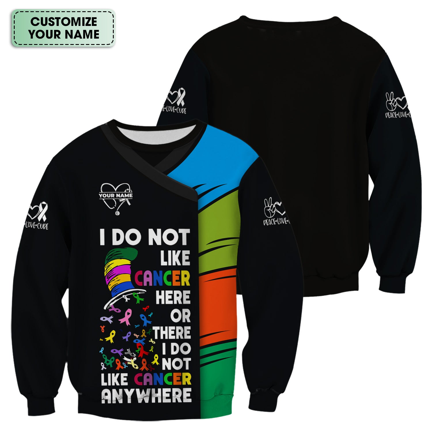 Custom Nurse Breast Cancer Awareness Shirt - I Do Not Like Cancer Anywhere Graphic Tee - Gift for Women RN LPN