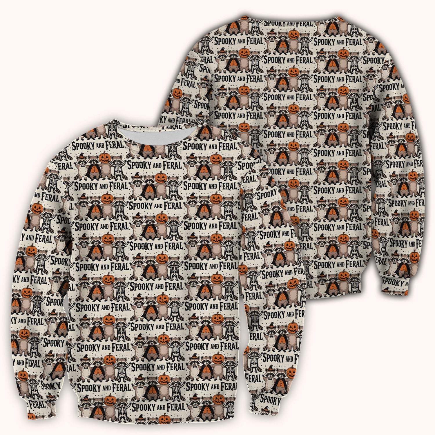 Spooky and Feral Raccoon Print Scrub Top, Comfortable Scrubs for Nurses