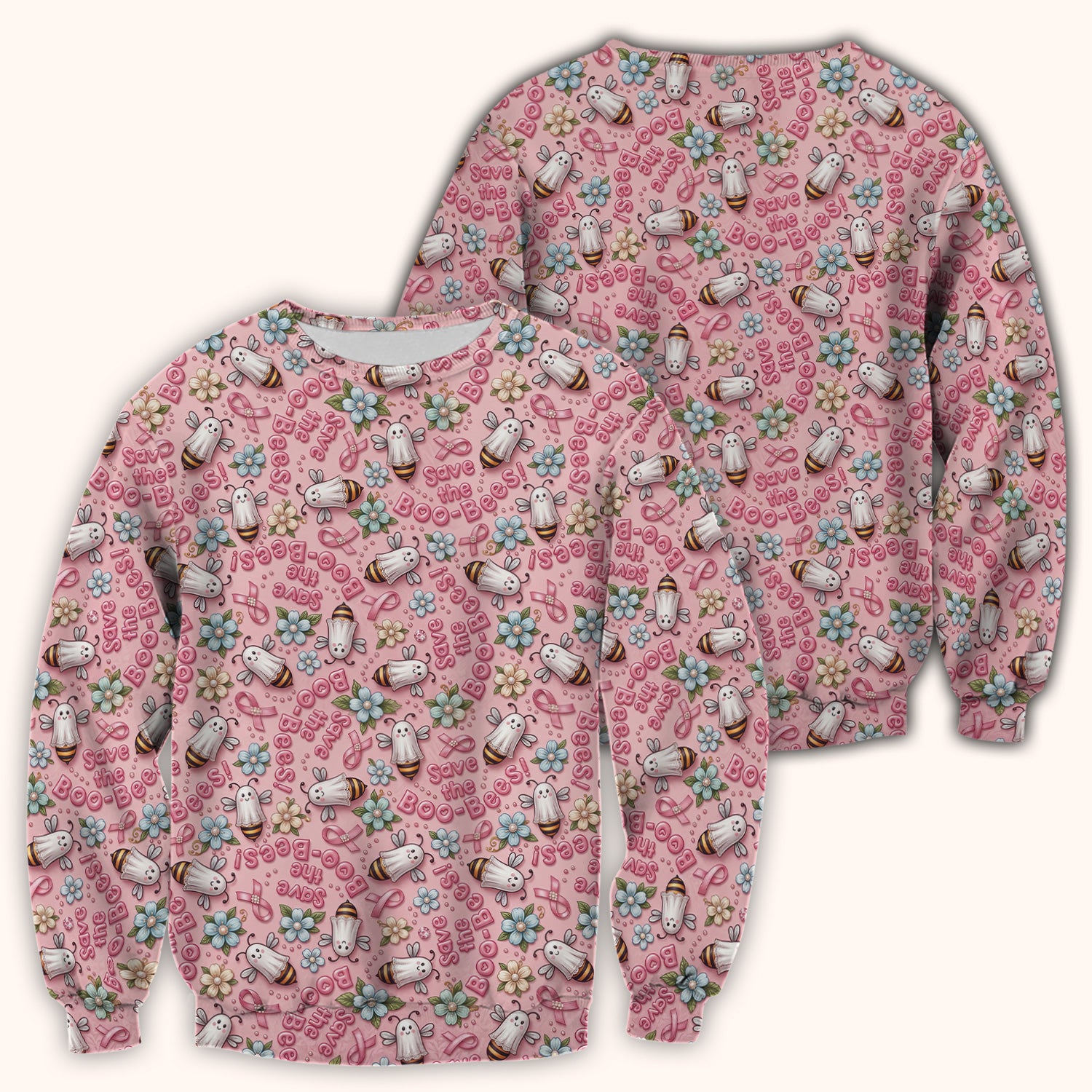 Save The Boo-Bees with Ribbon Scrub Top, Comfortable Scrubs for Nurses