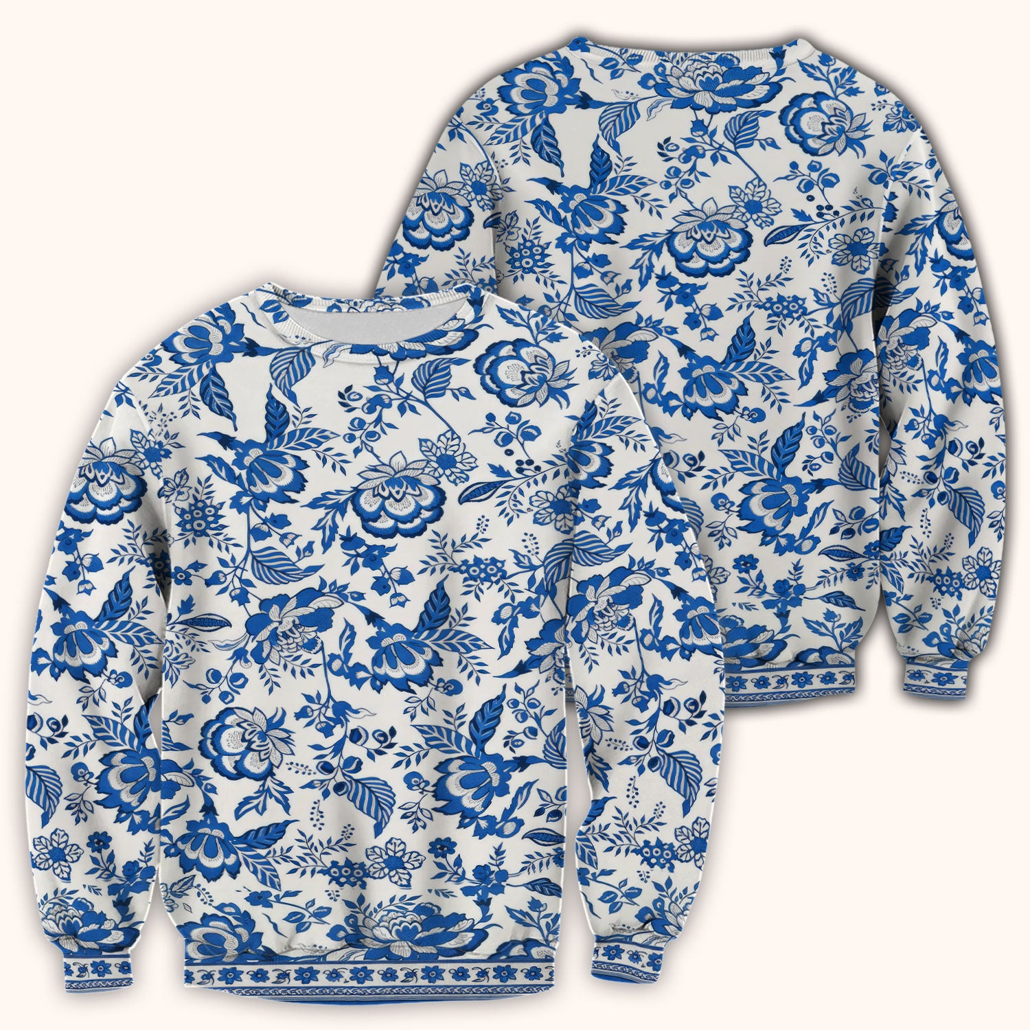 Toile De Jouy Scrub Top For Women, Floral Pattern Nurse Shirt, Comfortable Scrubs For Nursing