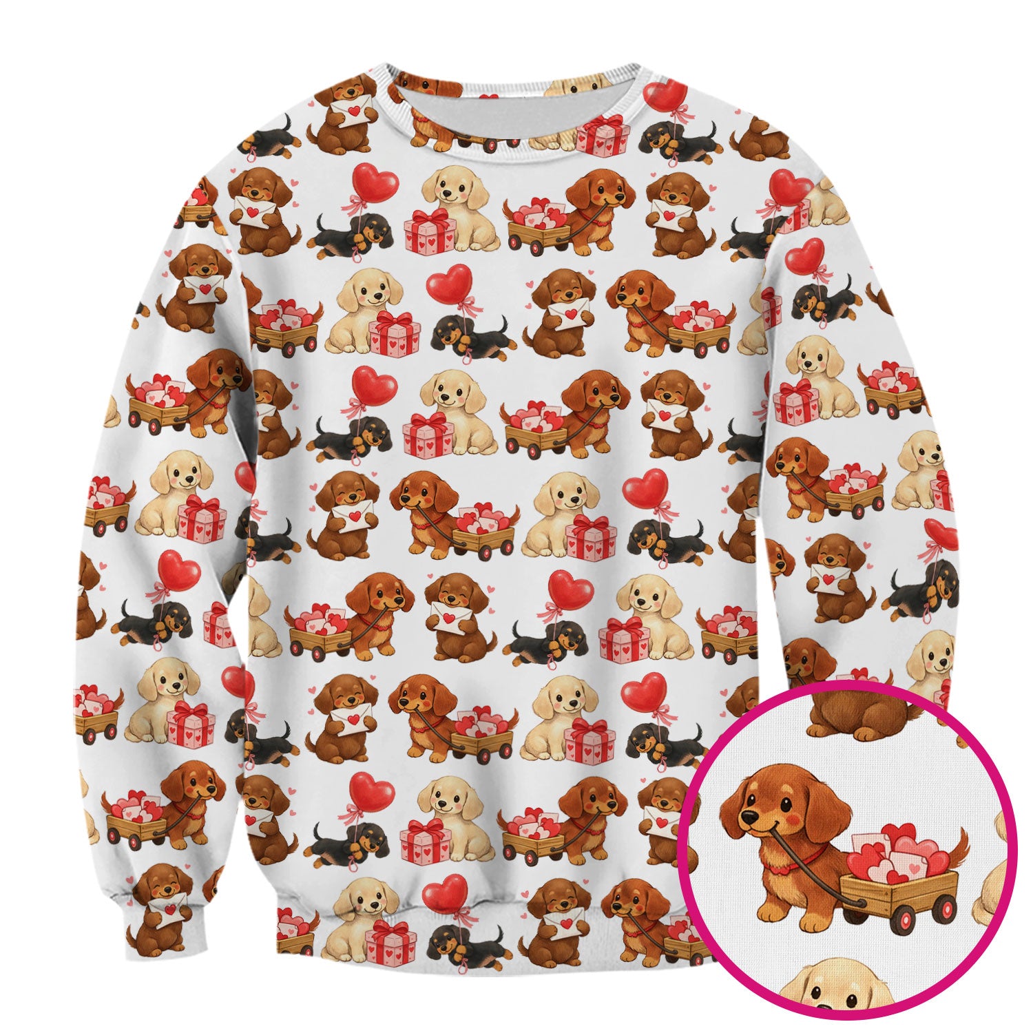 Cute Dachshund Nurse Scrub Top For Nurses, Wiener Dog Pattern Nurse Shirt, Breathable Fabrics Nursing Uniform