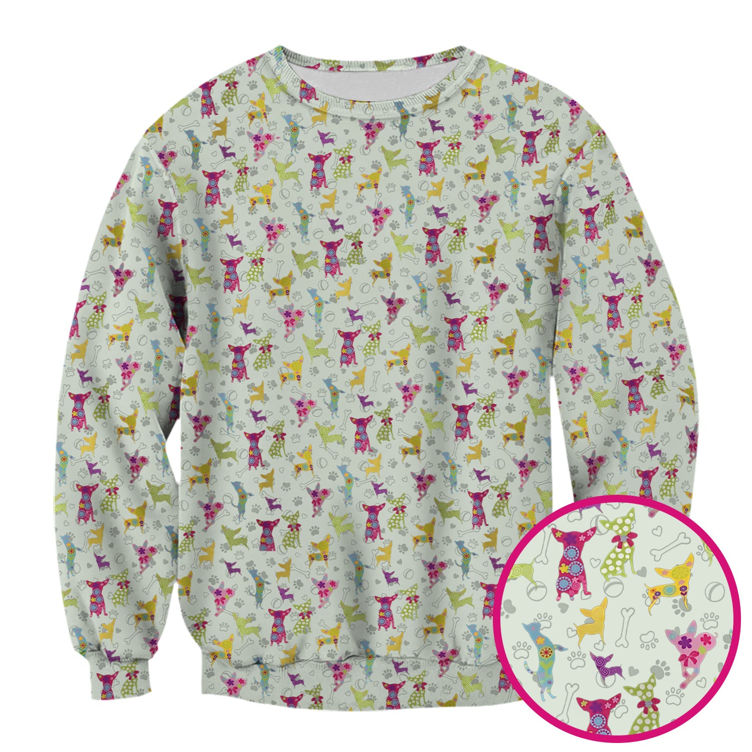 Colorful Playful Dog Print Nurse Scrub Top, Comfortable Scrubs for Nurses