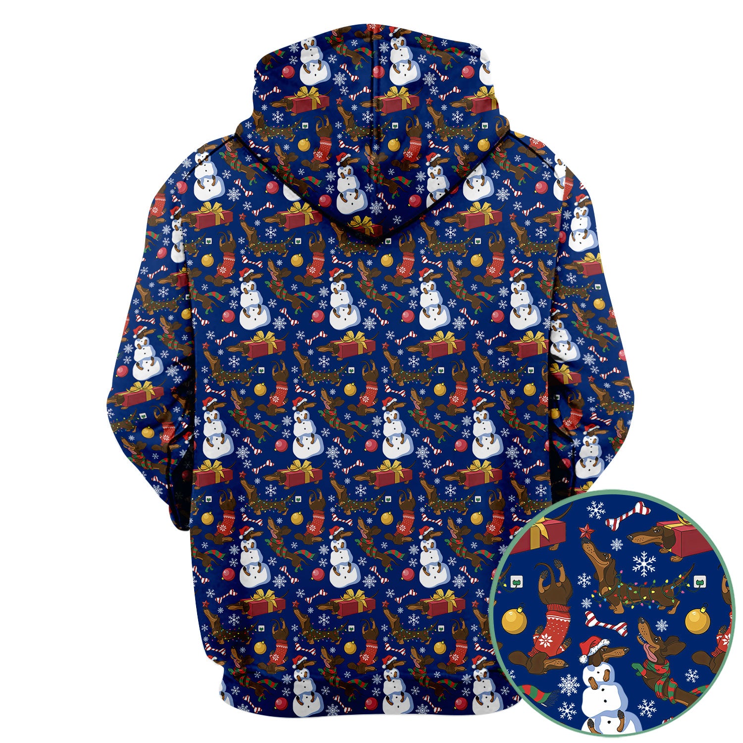 Custom Nurse Scrubs for Women - Christmas Dachshund Dog & Snowman Print - Multi Color Nursing Shirt Holiday Gift for Nurses