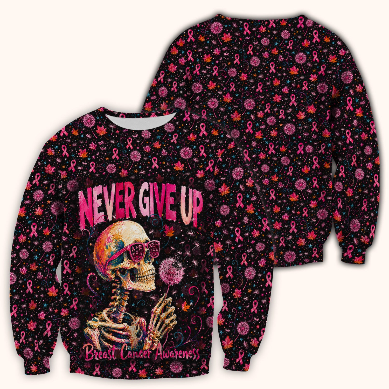 Meaningful Breast Cancer Awareness Skeleton Scrub Top, Comfortable Scrubs for Nurses