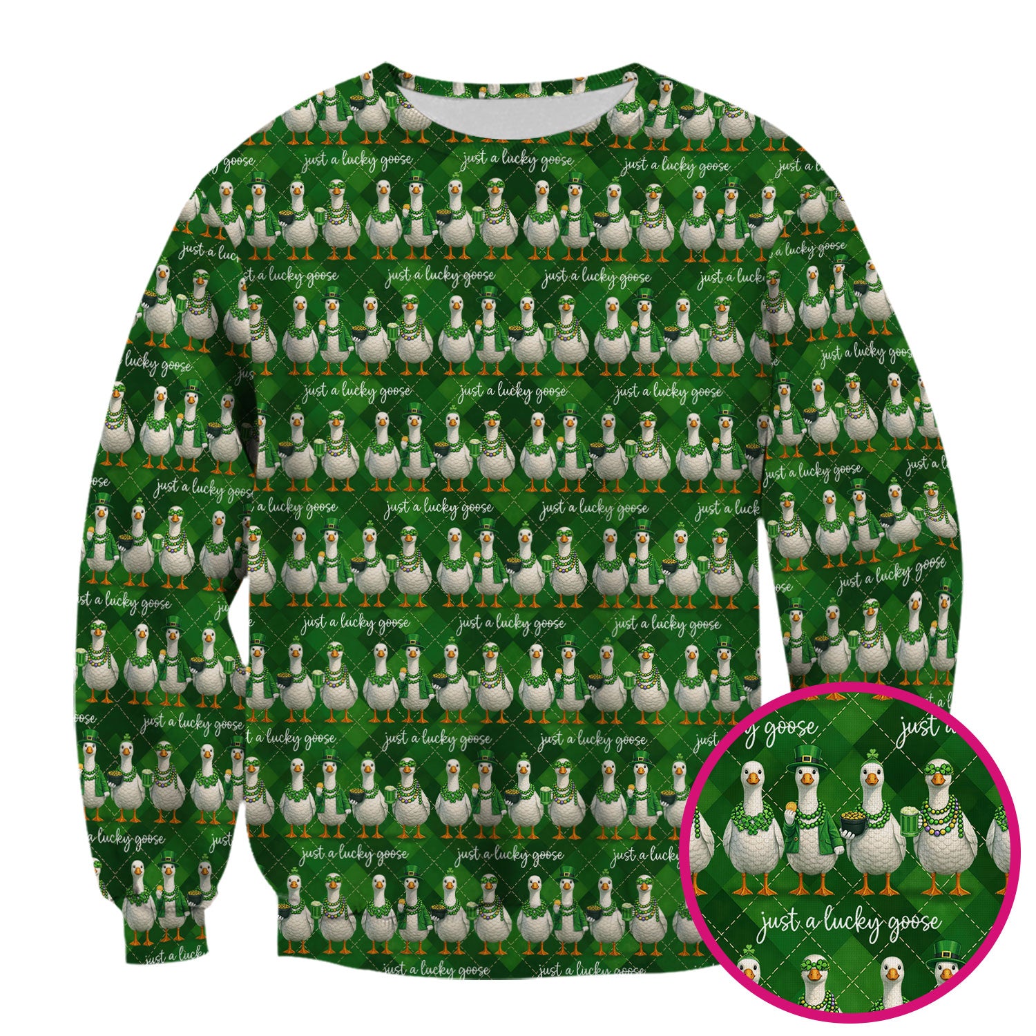 Lucky Goose St Patrick Green Argyle Print Scrub, Comfortable Scrubs for Nurses