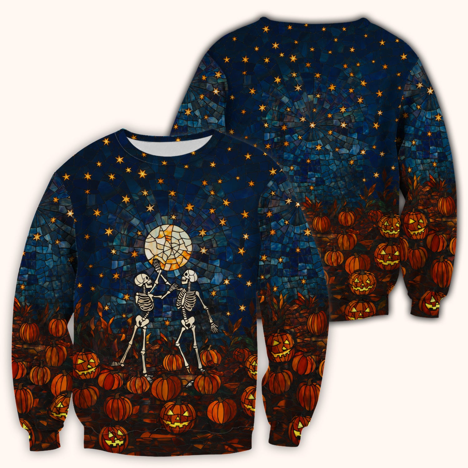 Halloween Skeleton Pumpkin Patch Scrub Top, Comfortable Scrubs for Nurses