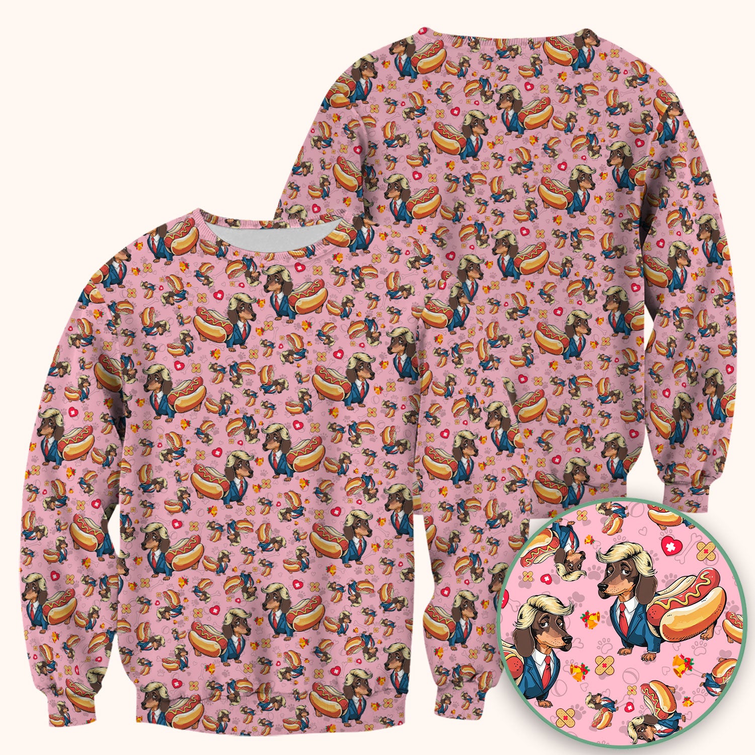 They're Eating The Dogs - Funny Dachshund Hot Dog Scrub Top - Hilarious Medical Uniform