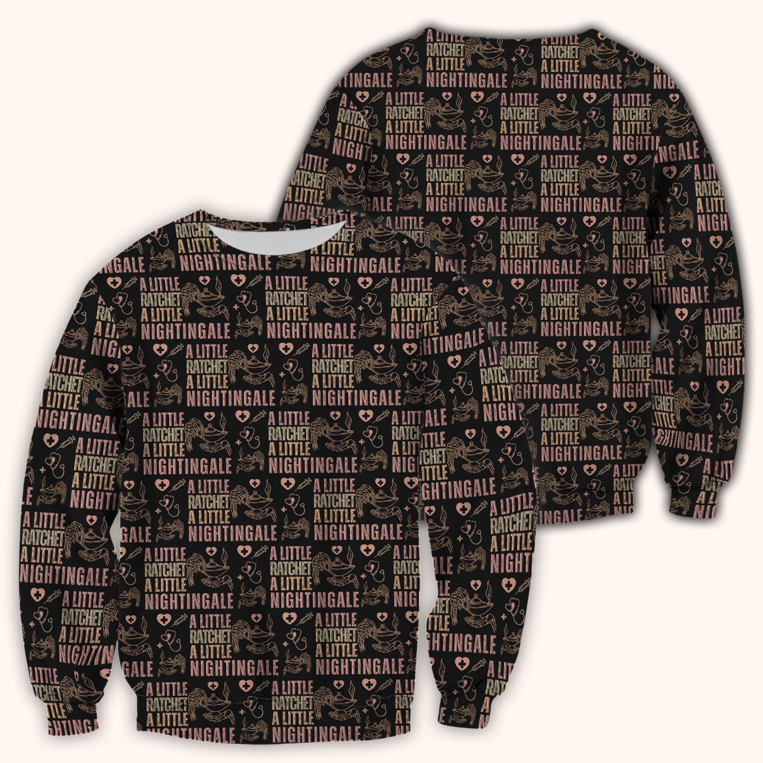 A Little Ratchet A Little Nightingale Nurse Scrub Top, Breathable Fabrics Nursing Uniform