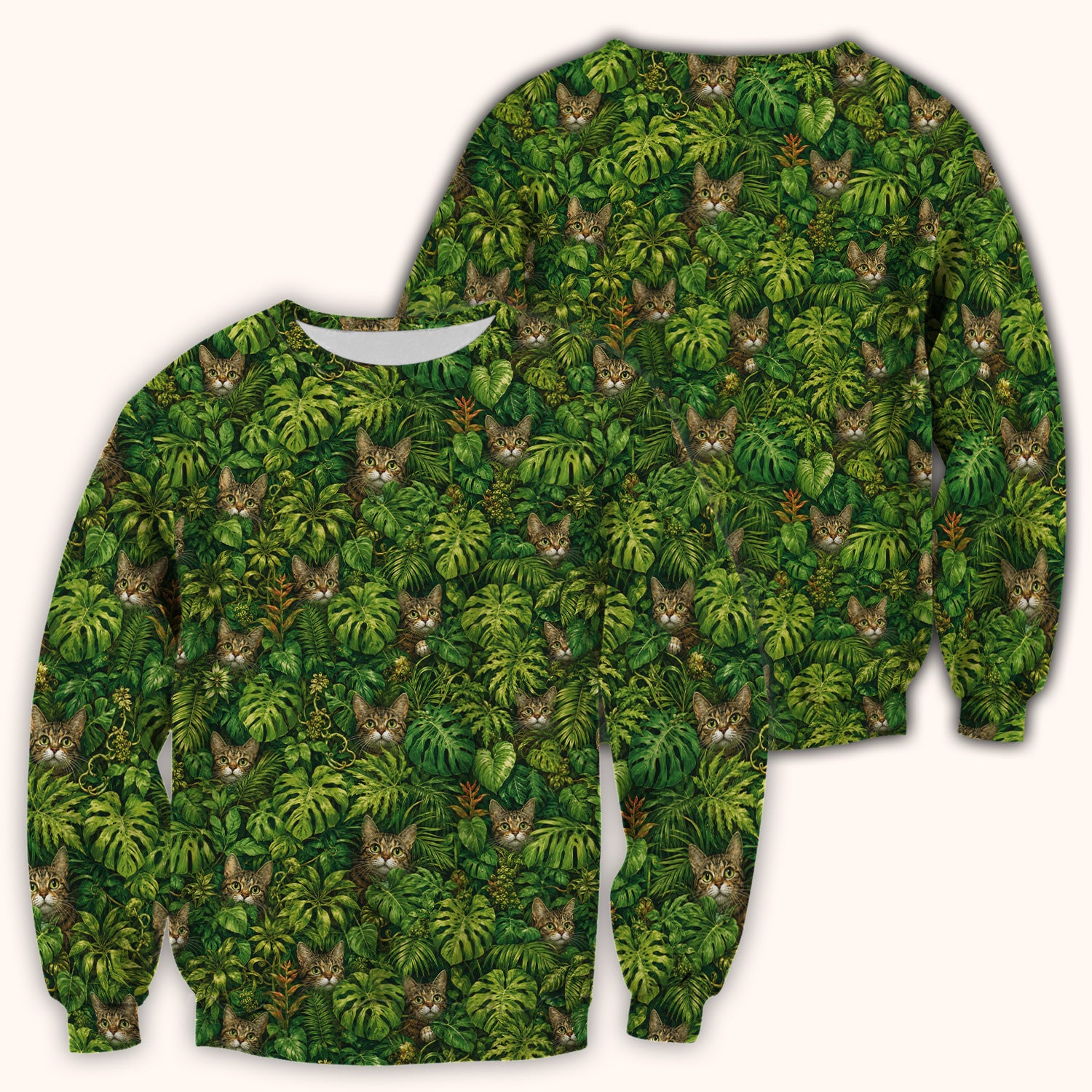 Hidden Jungle Cat Veterinary Nurse Pattern Scrub Top, Comfortable Scrubs for Nurses