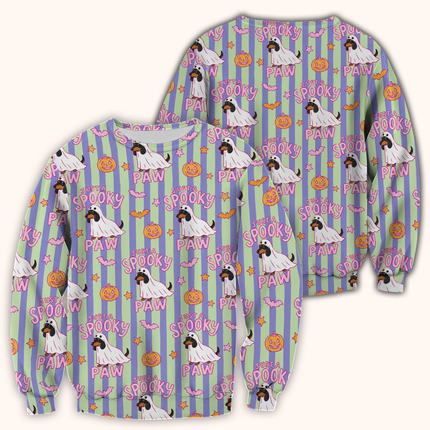 Just A Spooky Dachshund Paw Print Scrub Top, Comfortable Scrubs for Nurses