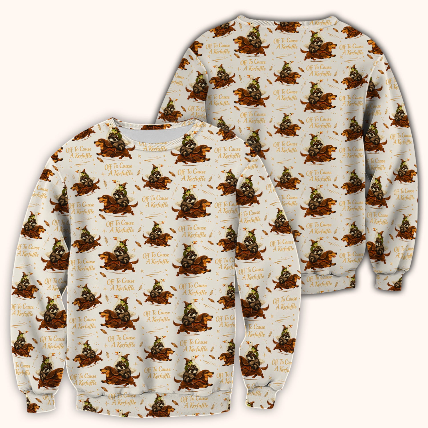 Funny Halloween Off To Cause A Kerfuffle Pattern Scrub Top, Comfortable Scrubs for Nurses