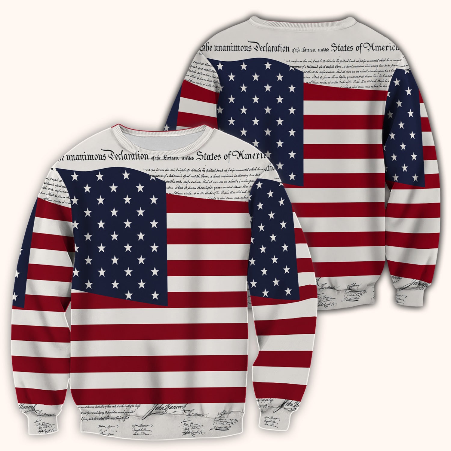 Patriotic Nurse American Flag Pattern Scrub Top, Comfortable Scrubs for Nurses