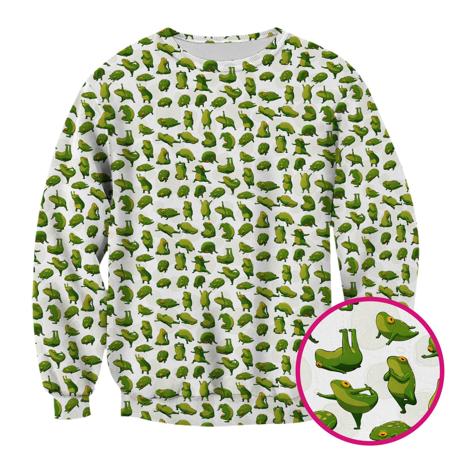 Cute Frog Cartoon Pattern Scrub Top, Comfortable Scrubs for Nurses