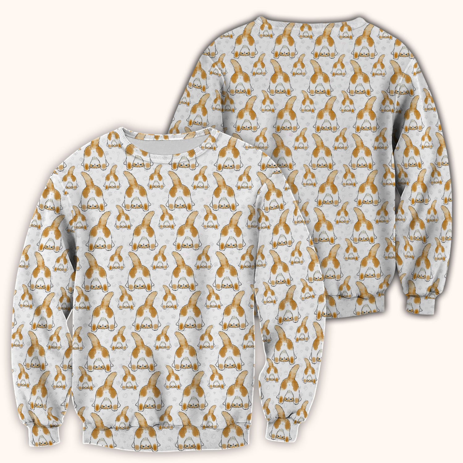 Cute Cat Butt Nurse Scrub Top, Cat Pattern Medical Shirt For Pet Lover, Breathable Fabrics Nursing Uniform