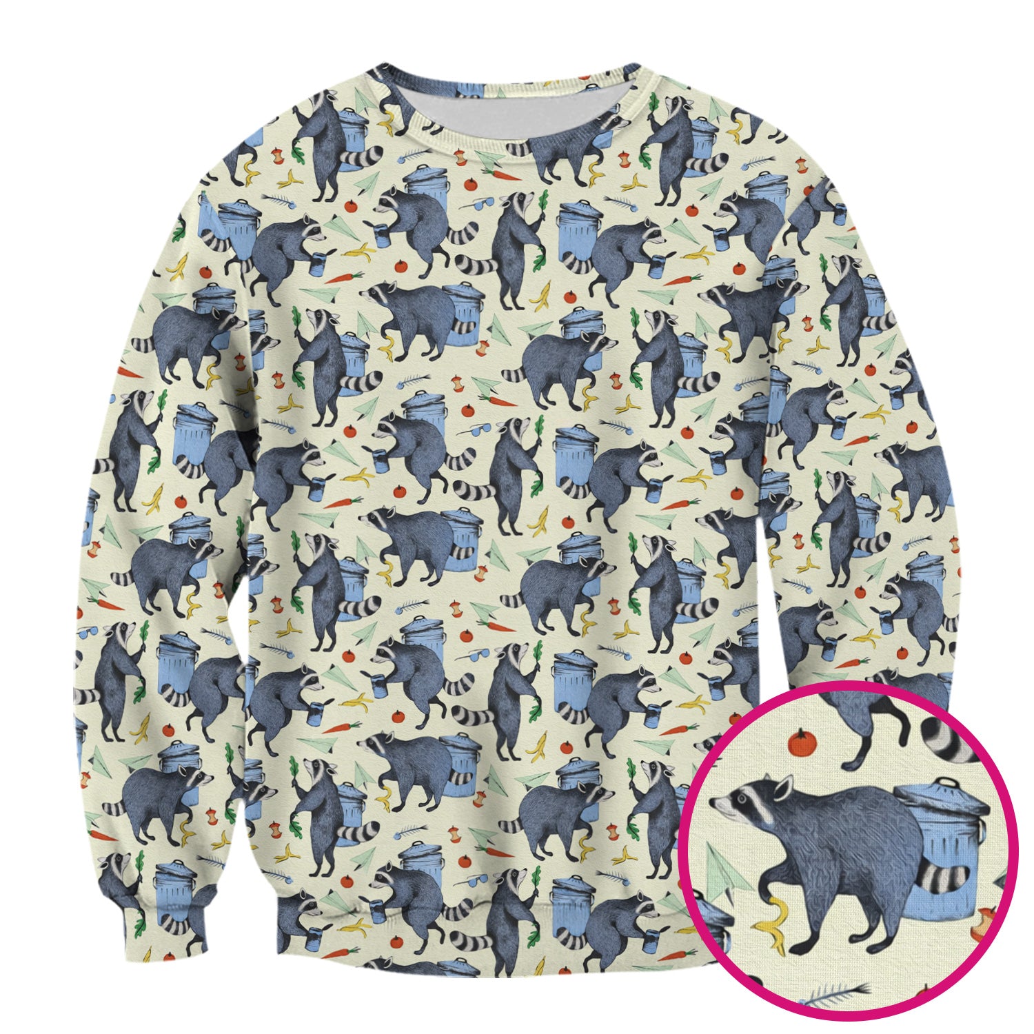 Funny Nurse Raccoon Eating Trash Banana Scrub Top, Breathable Fabrics Nursing Uniform