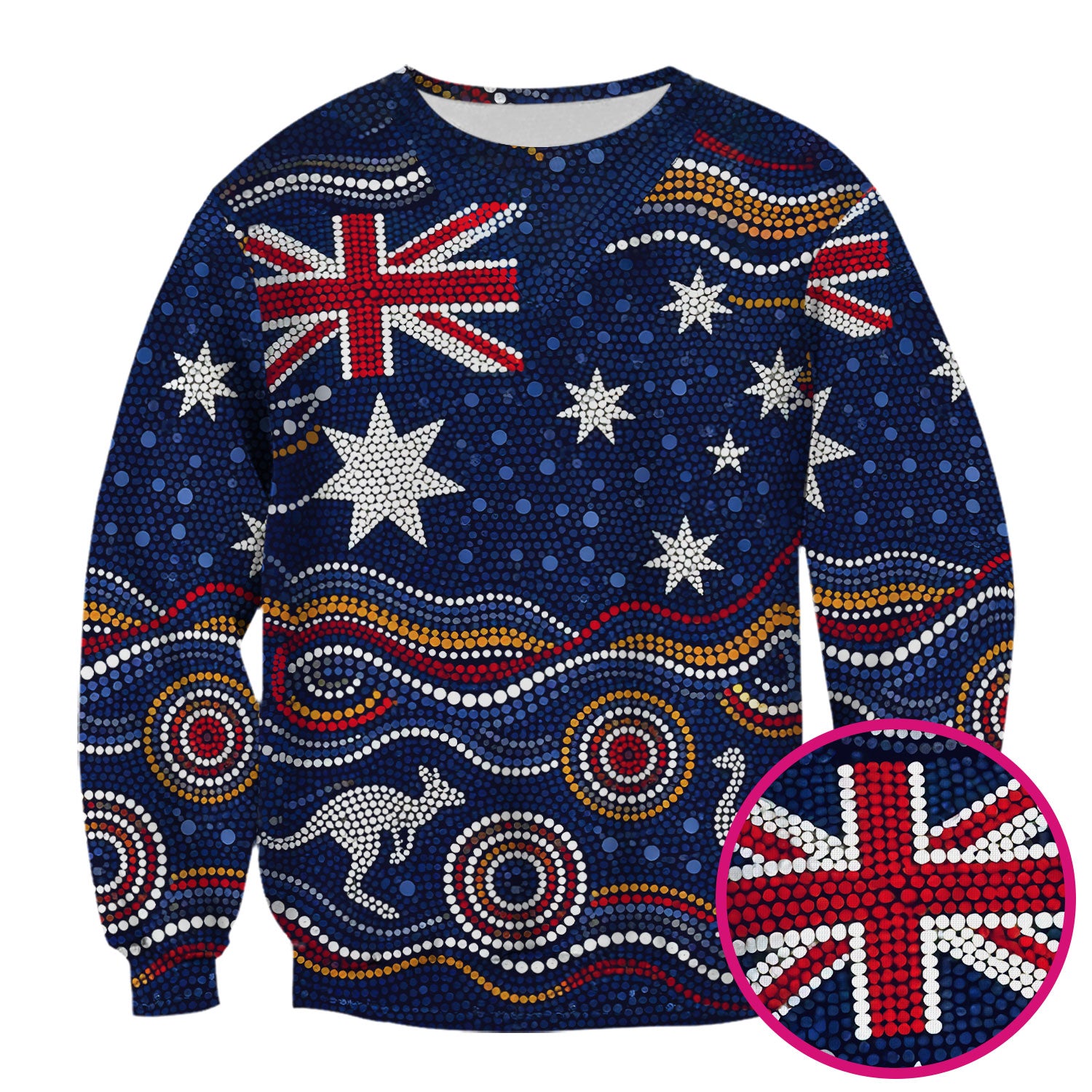 Australian Aboriginal Art Pattern Nurse Scrub Top, Kangaroo Dot Nurses Shirt For Women, Breathable Fabrics Nursing Uniform