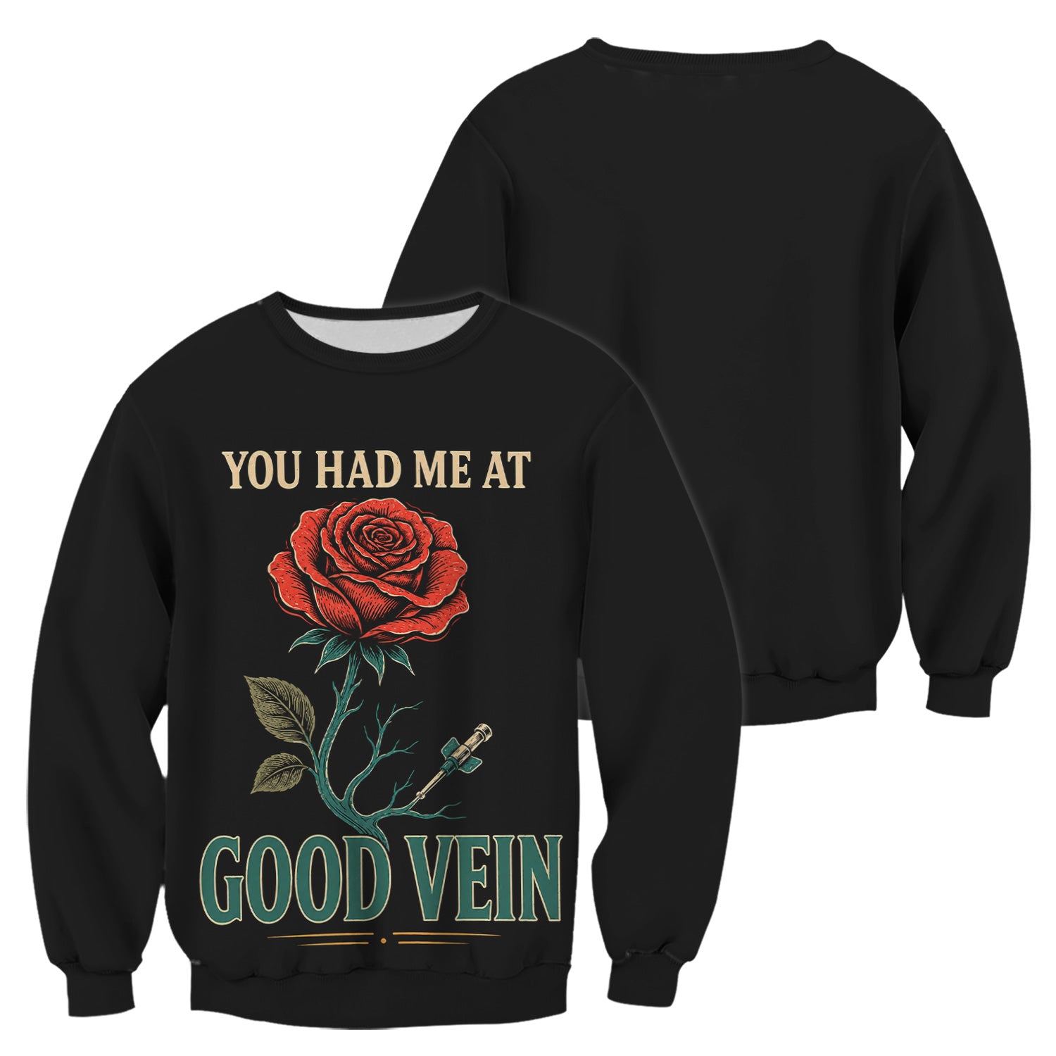 "You Had Me At Good Vein" Funny Nurse Scrub Top, Comfortable Scrubs for Nurses