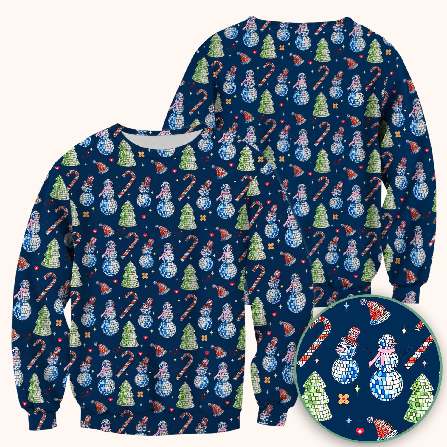 Funny Christmas Snowman Scrub Top for Women - Breathable Fabrics Med Uniform - Comfortable Scrubs for Nurses - Xmas Gift for Her