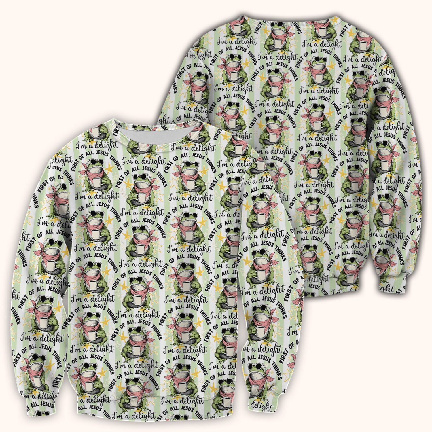 Funny Frog Coffee Quote Pattern Scrub Top, Comfortable Scrubs for Nurses