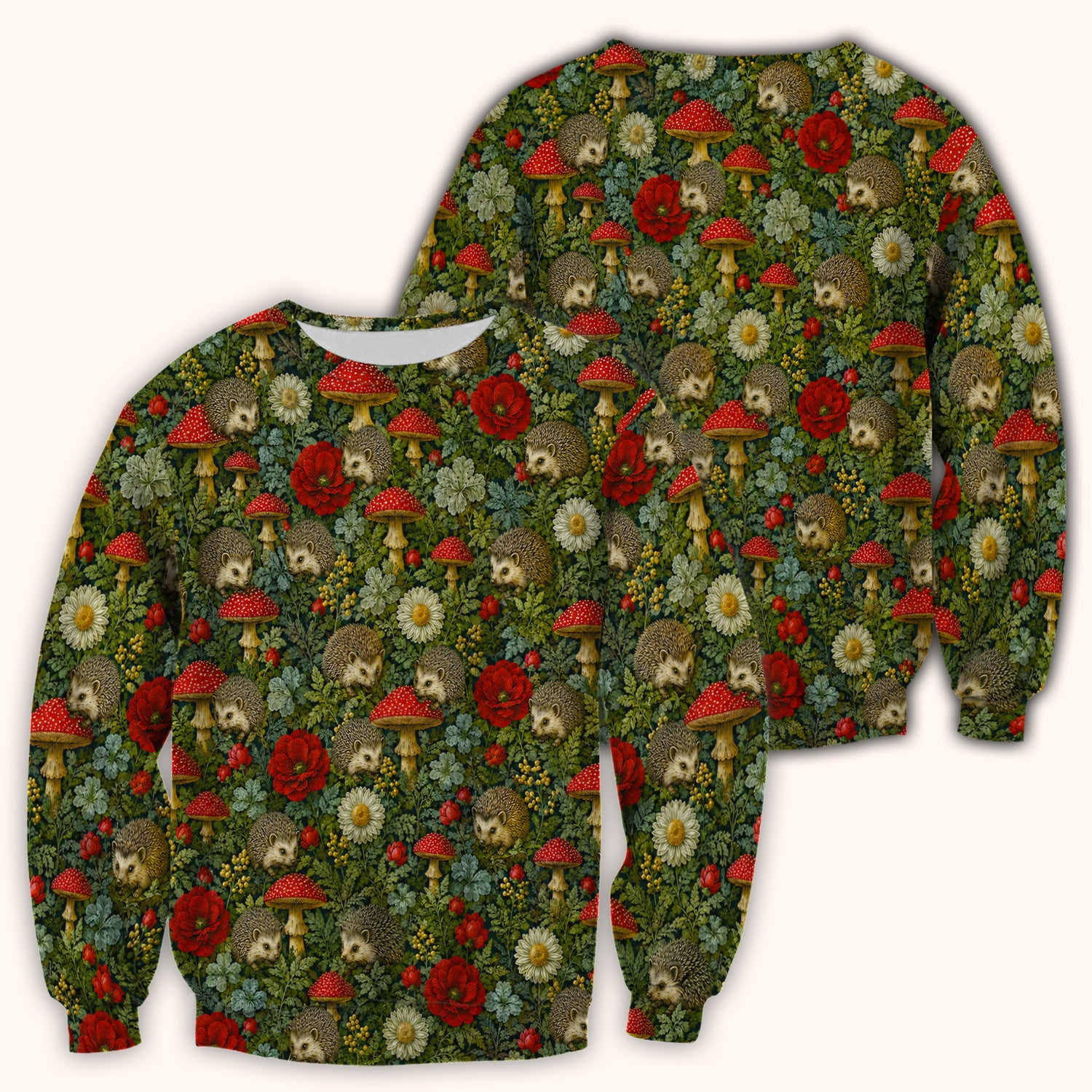 Enchanted Woodland Hedgehog Nurse for Pediatric Nurses, RN, CNA, Garden Medical Scrub Top, Comfortable Scrubs for Nurses