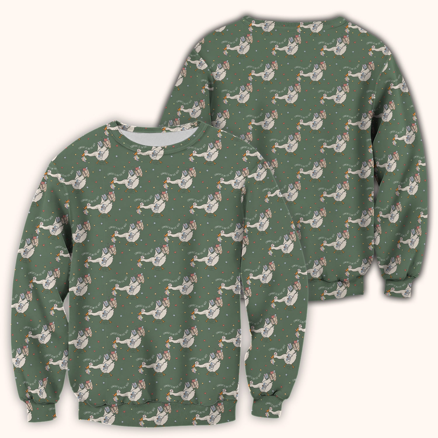 Cute Comfort Is On The Way Goose Scrub Top, Comfortable Scrubs for Nurses