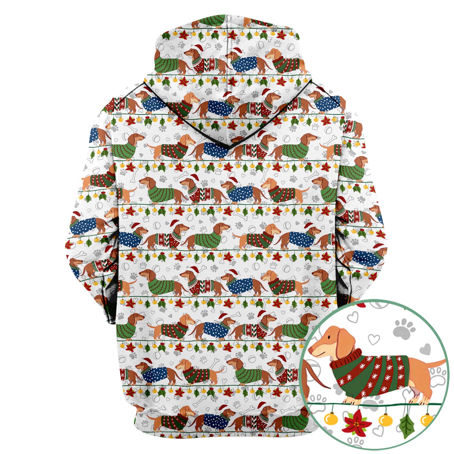 Holiday Wiener Dog Nurse Scrub Top - Festive Sausage Dog Christmas Medical Shirt for RN CNA LPN Women