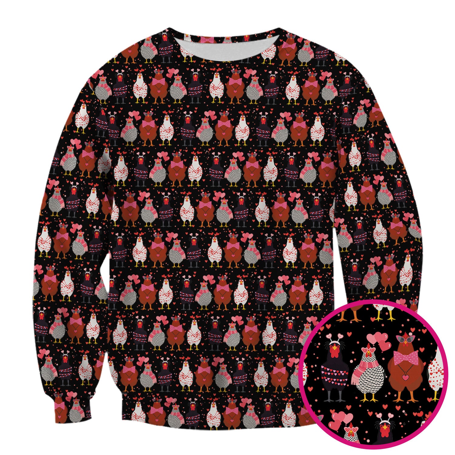 Funny Chicken Valentine Scrub Top, Chicken Pattern Scrub Shirt For Nursing, Valentine Gift For Nurse