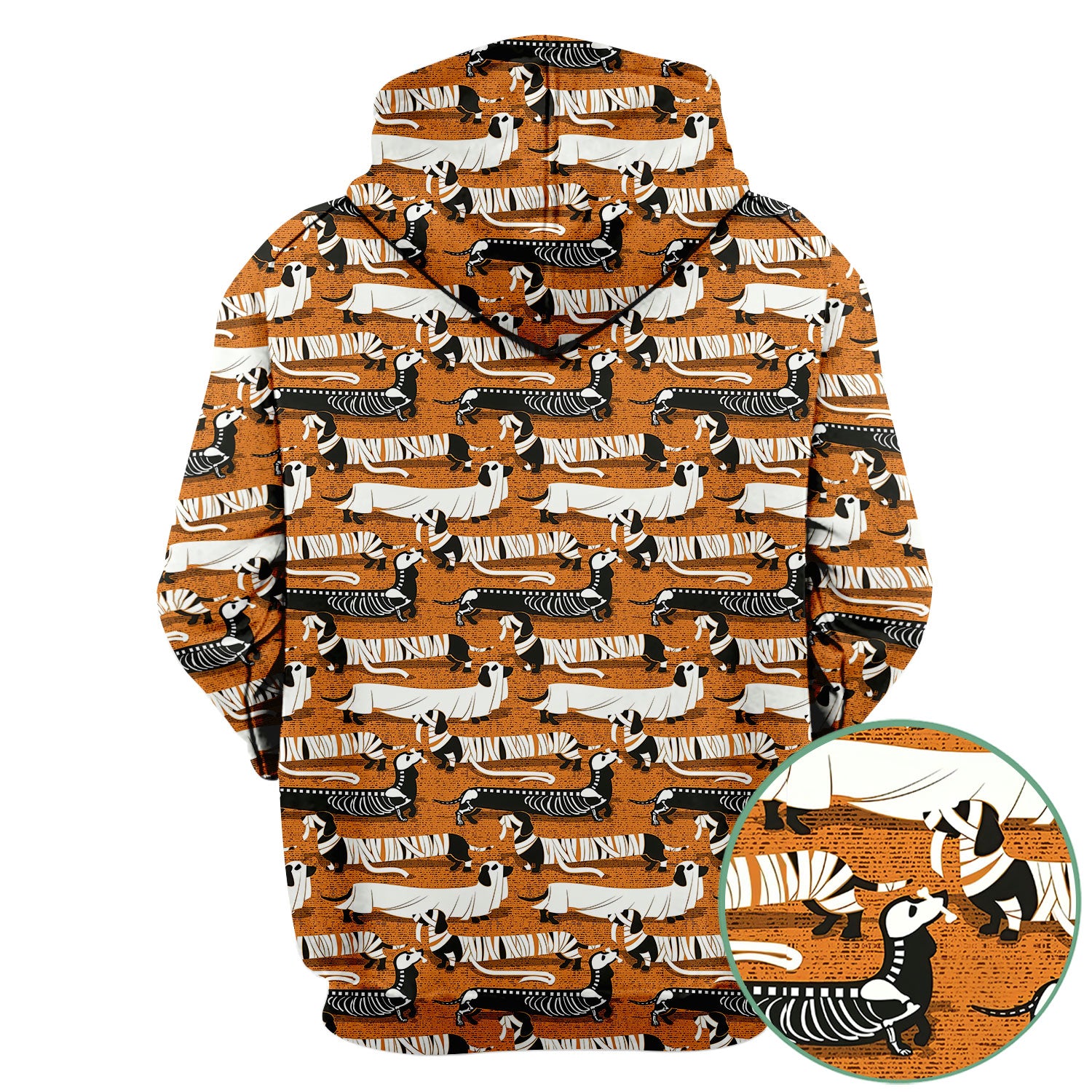 Dachshund Halloween Scrub Shirt - Multi Color Dog Print Scrub Top - Funny Skeleton Nurse Scrubs Gift for Women Men, CNA, RN