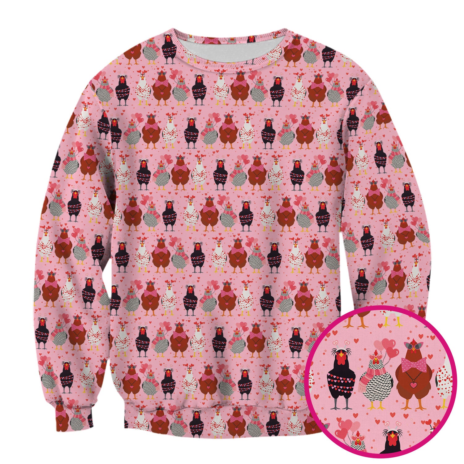 Funny Chicken Valentine Scrub Top, Chicken Pattern Scrub Shirt For Nursing, Valentine Gift For Nurse