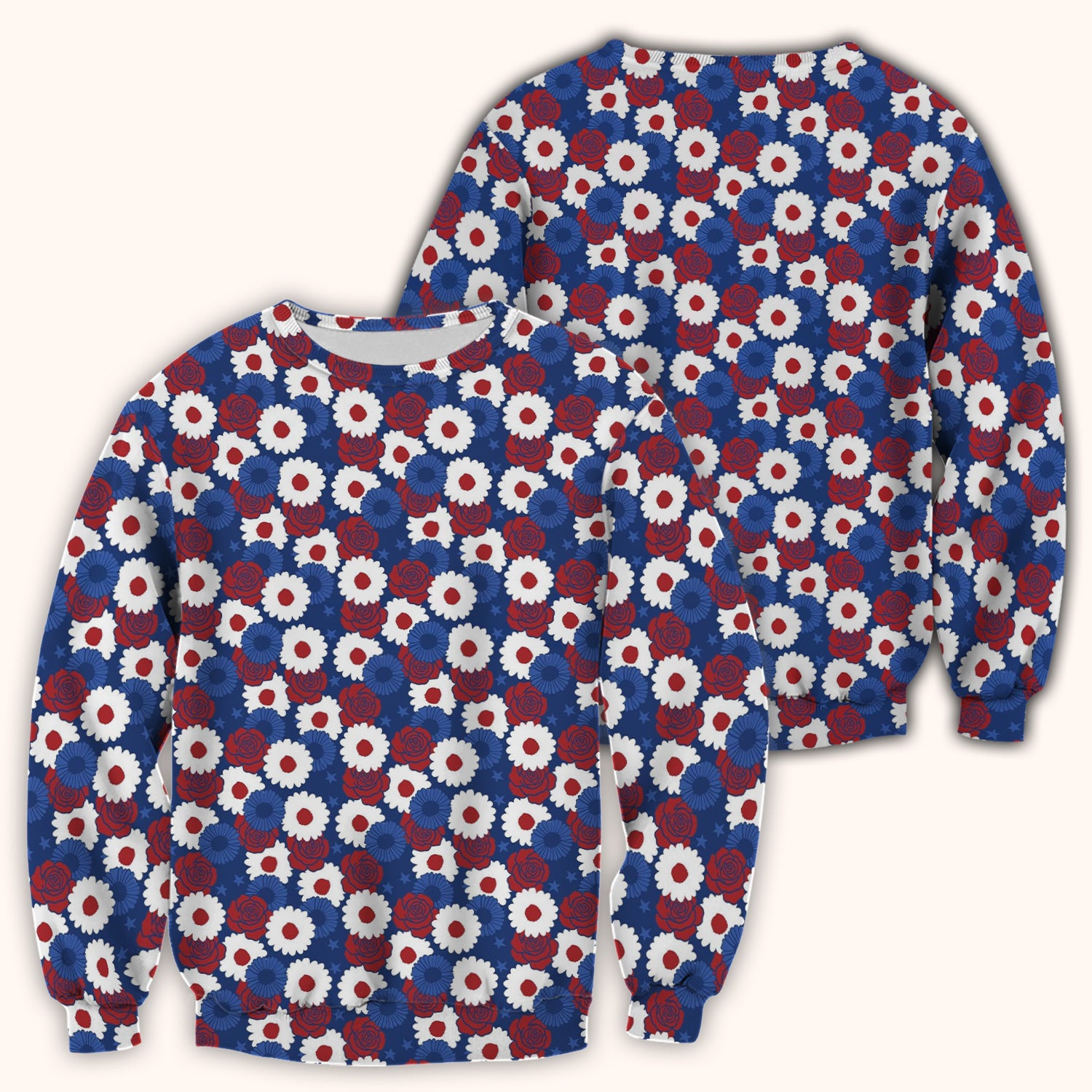 Daisy Rose Floral Pattern Scrub Top, Comfortable Scrubs for Nurses