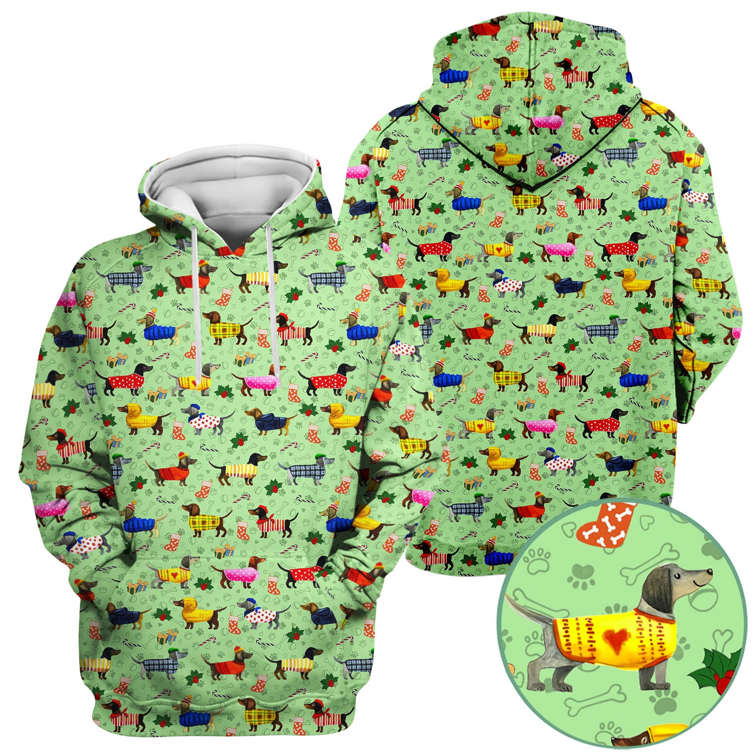 Dachshund Women Scrub Top - Funny Wiener Dog Paw Prints Nurse Uniform - Pet Lover Shirt for Nurses Doctors - Christmas Gift for Her