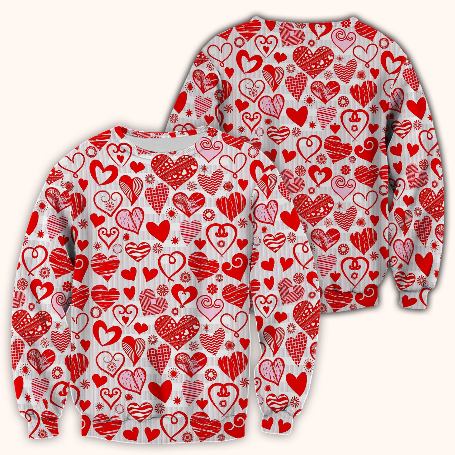 Hearts Scrub Top For Nursing, Valentine Heart Pattern Nurse Shirt, Comfortable Scrubs For Nurses