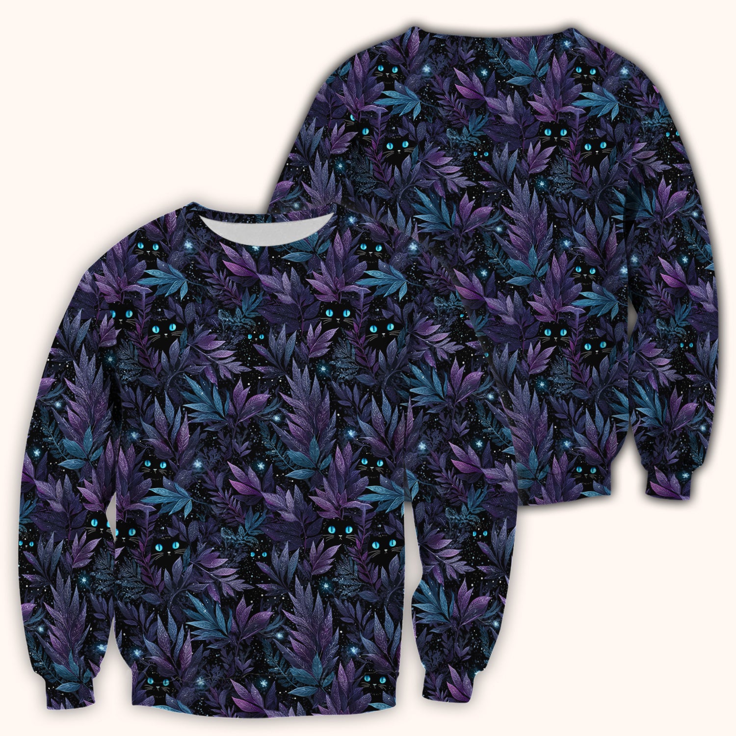 Mystic Black Cat Veterinary Pattern Scrub Top, Comfortable Scrubs for Nurses