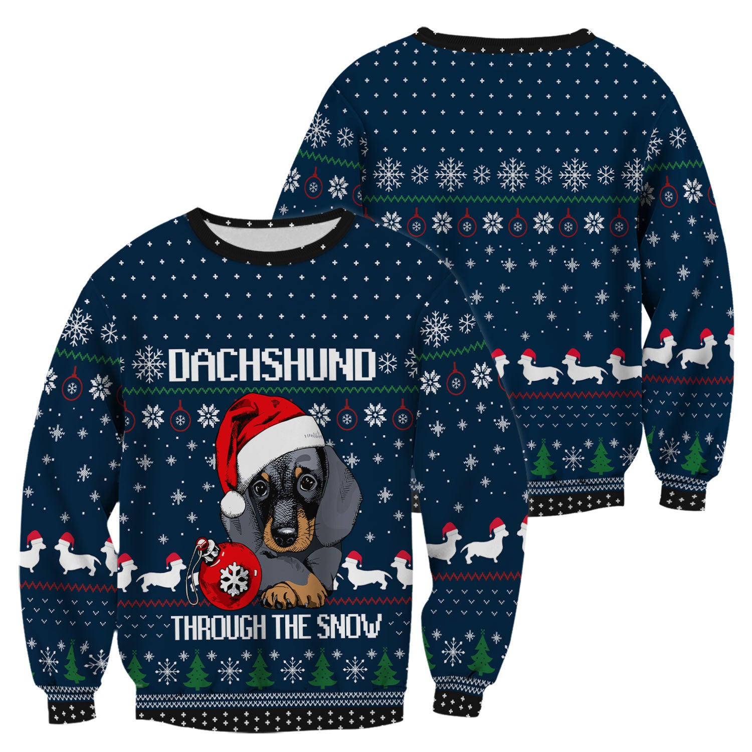 Dachshund Christmas Scrub Top - Funny Sausage Dog Nurse Shirt - Cute Holiday Scrubs for Women RN LPN CNA Gift