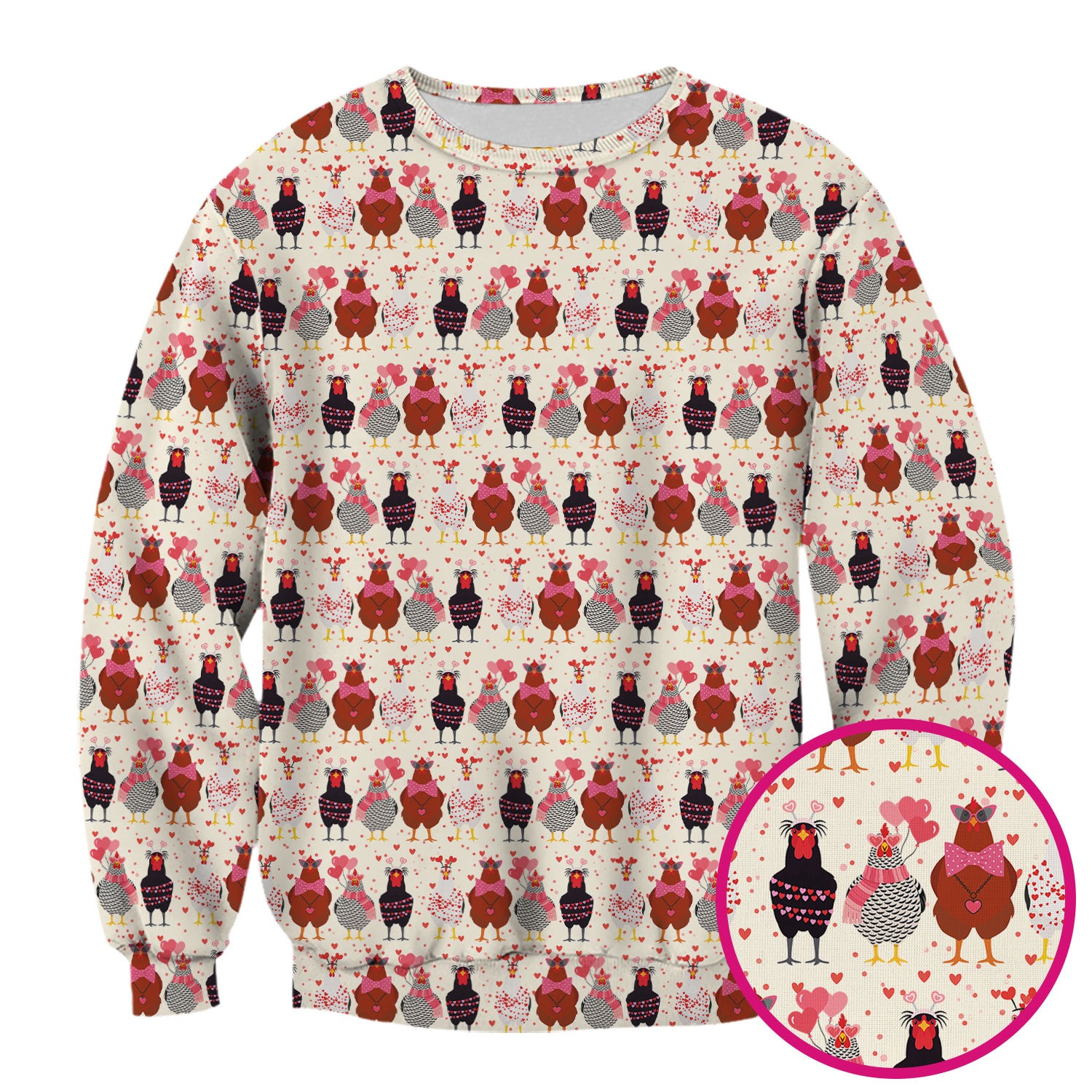 Funny Chicken Valentine Scrub Top, Chicken Pattern Scrub Shirt For Nursing, Valentine Gift For Nurse